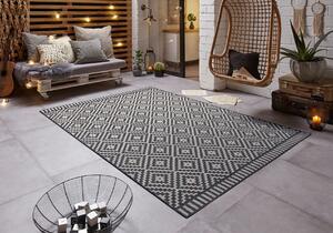 Mujkoberec Original Kusový koberec Mia 103520 Black Creme – na von aj na doma - 160x230 cm