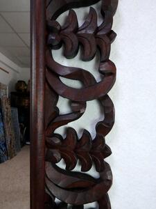 Zrkadlo DREAM hnedé, 120x80 cm, exotické drevo, ručná práca