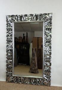 Zrkadlo DREAM strieborné, 120x80 cm, exotické drevo, ručná práca