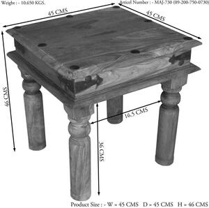 CASTLE Konferenčný stolík 45x45 cm, palisander