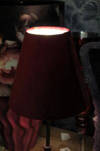 Červené tienidlo na lampu 20cm