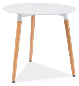 Najlacnejsinabytok NOLAN okrúhly jedálenský stôl, buk/biela