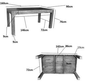 CAMBRIDGE HONEY Jedálenský stôl 160x90 cm, akácia