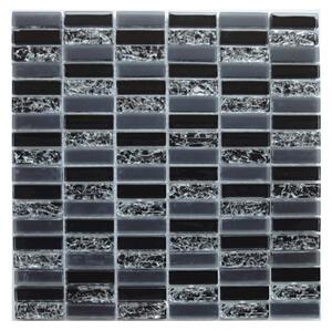 Sklenená mozaika Premium Mosaic černá 30x30 cm lesk MOS4815CRBK