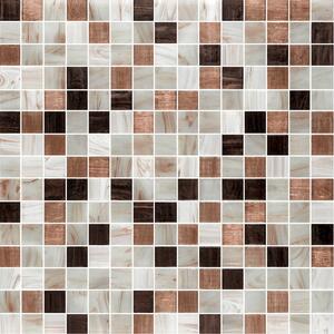 Sklenená mozaika Premium Mosaic hnědá 33x33 cm lesk MOSJ20MIXBR