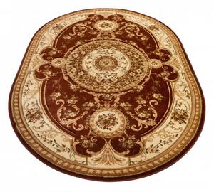 *Kusový koberec klasický vzor 3 hnedý ovál 200x300cm