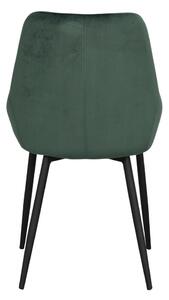 Tmavozelené zamatové jedálenské stoličky v súprave 2 ks Sierra - Rowico