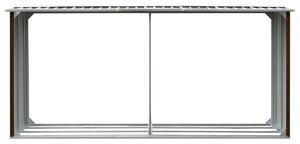 Záhradná kôlňa na drevo hnedá 330x92x153 cm galvanizovaná oceľ