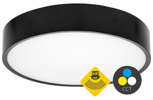 LED senzorové CCT stropné prisadené svietidlo 15W čierne (WMAT300/HF-15W/CR)