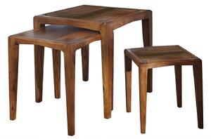 MODERNA Príručný stolík - set 50x50 cm, palisander