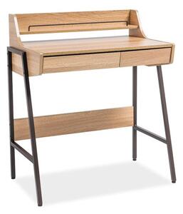 Najlacnejsinabytok B 168 písací stôl, dub/tmavý bronz