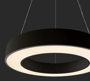 Čierne závesné LED svietidlo guľaté 60cm 50W stmievateľné