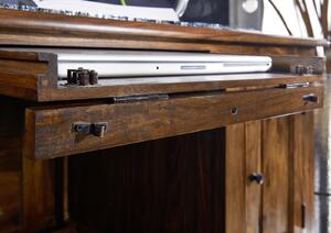 KOLONIAL Písací stôl so skrinkou 150x70 cm, palisander
