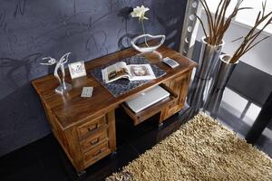 KOLONIAL Písací stôl so skrinkou 150x70 cm, palisander