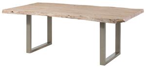 METALL Jedálenský stôl 270x110 cm - kovové nohy, akácia
