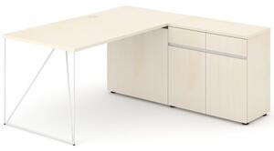 NARBUTAS - Pracovný stôl AIR so skrinkou (P) 160x160