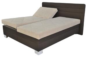 Polohovacia posteľ GLORIA hnedá/béžová, 180x200 cm