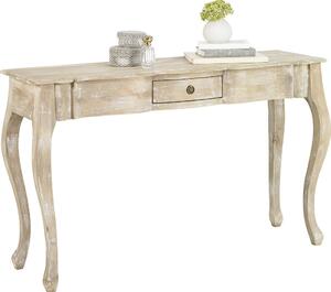 KONZOLA, mangové drevo, biela, 130/40/80 cm Ambia Home - Stolíky do obývačky