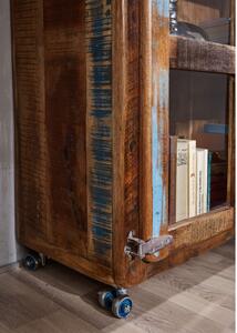 TESORI Vitrína 180x100 cm, staré drevo