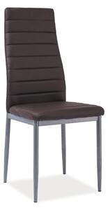 Najlacnejsinabytok H-261 BIS jedálenská stolička, hnedá/aluminium
