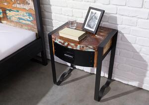 INDUSTRY Nočný stolík 50x40 cm, staré drevo
