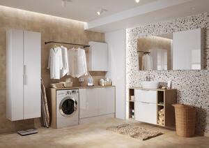 Cersanit City, kúpeľňová skrinka s umývadlom 60x45x77,5 cm, biela lesklá, S801-422