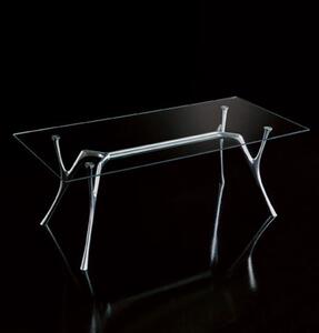 CAIMI BREVETTI - Stôl PEGASO s obdĺžnikovou sklenenou doskou - rôzne veľkosti