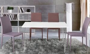 Jedálenský stôl PAU, 73x76x120, biela