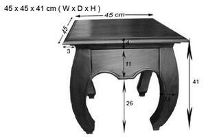 ORIENT Nočný stolík 45x45 cm, akácia