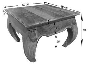 ORIENT Konferenčný stolík 60x60 cm, palisander