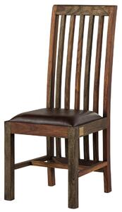 PLAIN SHEESHAM Jedálenská stolička drevená - operadlo dlhé, palisander
