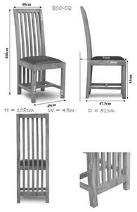 PLAIN SHEESHAM Jedálenská stolička drevená - operadlo dlhé, palisander