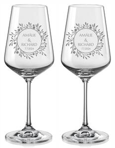 Svadobné poháre na víno Náš príbeh, 2 ks