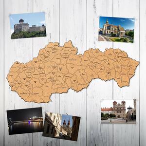 DUBLEZ | Korková mapa Slovenska - Okresné a krajské mestá