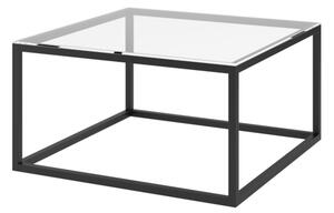 Konferenčný stolík KATE II, 65x35x65, sklo/čierna