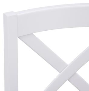 Jedálenská stolička krížová biela ZAYDEN