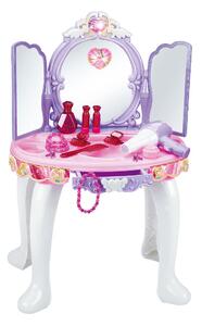 Detský toaletný stolík pre princezny, fialovo-ružový