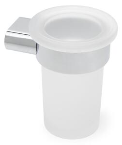 Držiak pohárov SAT Simply R chróm / mliečne sklo SATDSIMR27