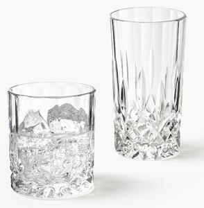 Poháre na whisky a koktely's reliéfnym vzorom George, 8 ks