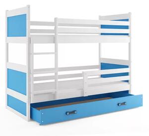 Poschodová detská posteľ RICO WHITE 80x160 cm