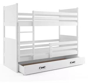 Poschodová detská posteľ RICO WHITE 90x200 cm - VIAC FARIEB