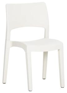 Záhradné stoličky 2 ks biele polypropylén