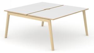 NARBUTAS - Dvojmiestny pracovný stôl NOVA WOOD laminovaný 160x144 cm