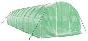 Fóliovník s oceľovým rámom zelený 30 m² 10x3x2 m