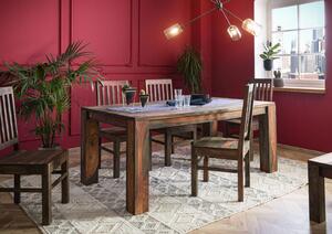 PLAIN SHEESHAM Jedálenský stôl 220x100 cm - drevené nohy, palisander