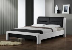 Čalúnená posteľ CASSANDRA S, 120x200, biela/čierna + rošt