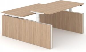NARBUTAS - Elektricky nastaviteľný dvojmiestny stôl MOTION 140x168 - 2 segmentová základňa