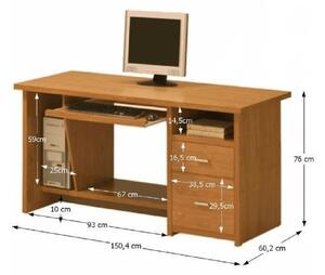 Tempo Kondela PC stôl, čerešňa americká, OSCAR PC1