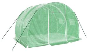 Fóliovník s oceľovým rámom zelený 6 m² 3x2x2 m