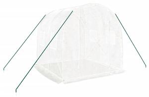 Fóliovník s oceľovým rámom biely 4 m² 2x2x2 m